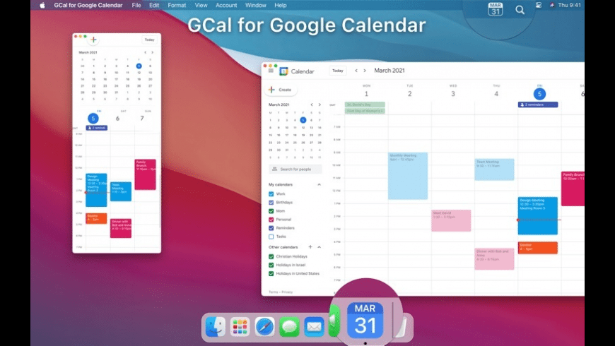 google calendar for mac osx